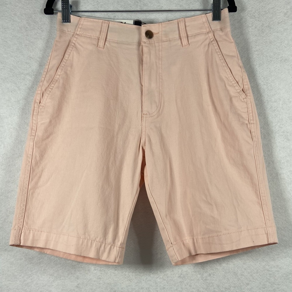 Plugg Shorts Mens 31 Pink Flat Front Stretch Chino Relaxed Fit New